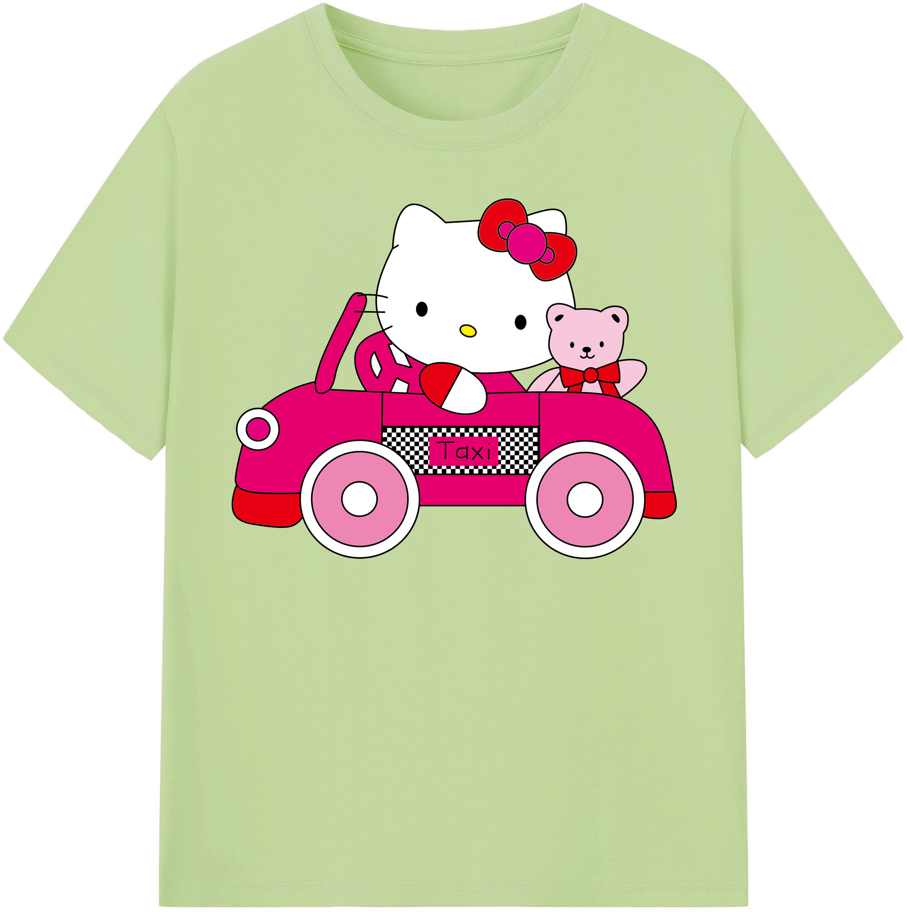 （画像用） Hello Kitty ハローキティ 綿100％半袖Tシャツ（フロントプリント）